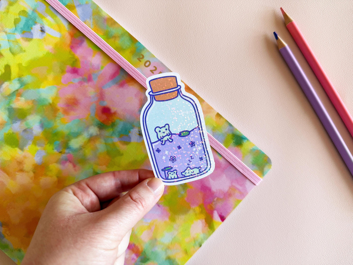 Fun frog potion sticker