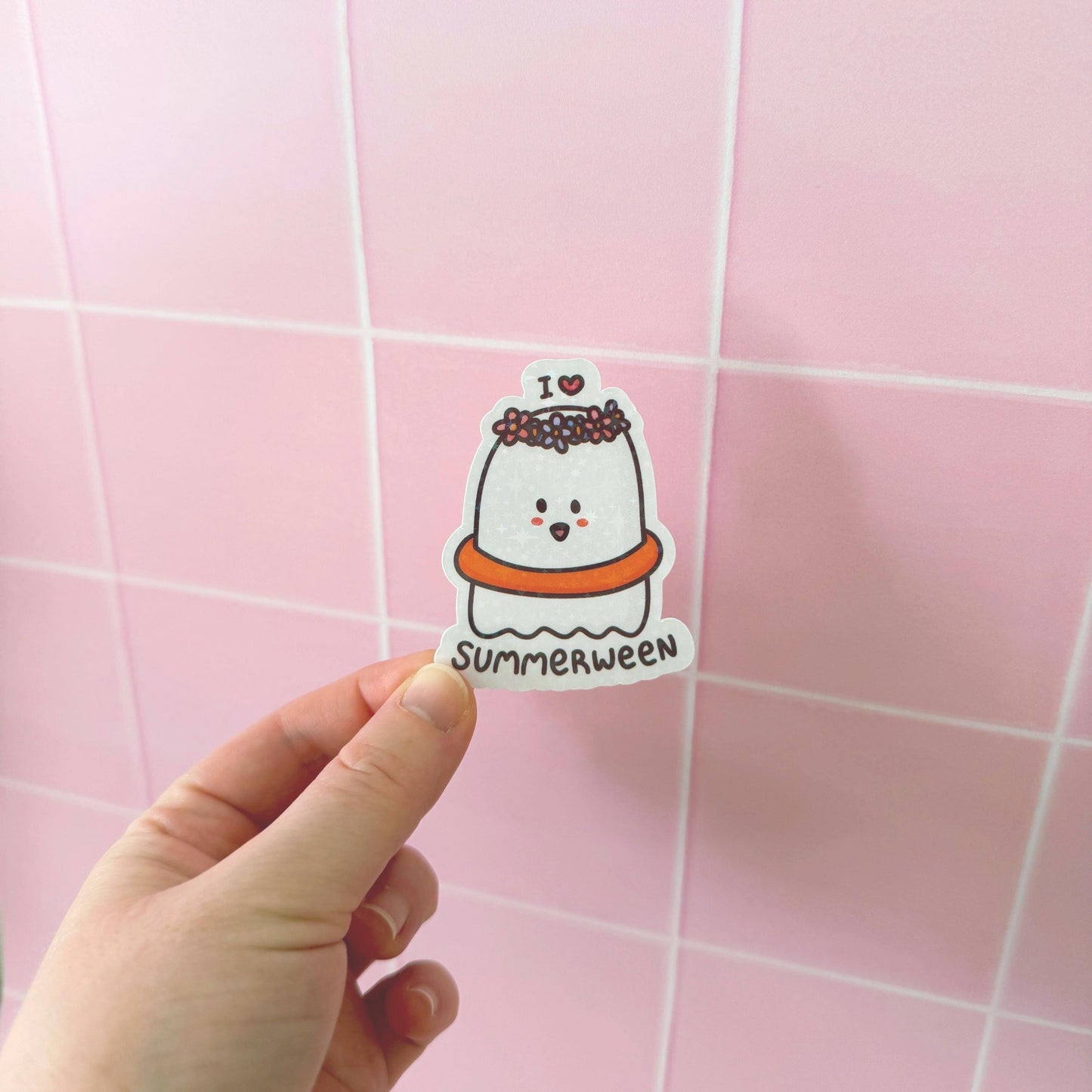 Summerween ghost sticker