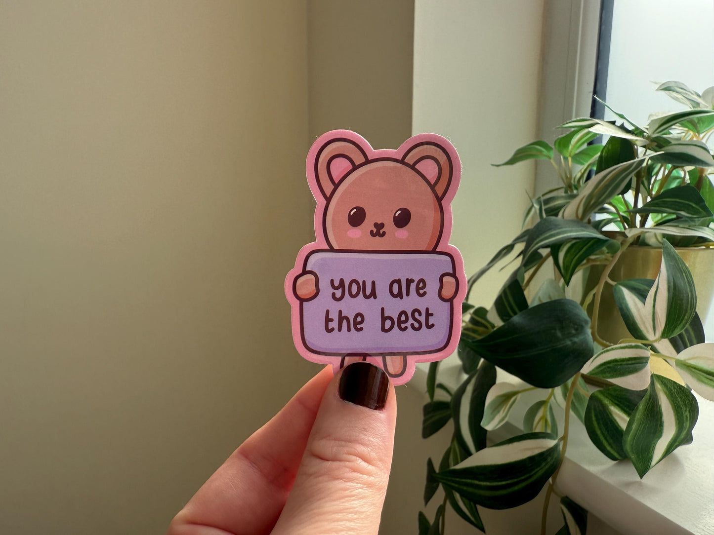 Bear "You are the best" sticker