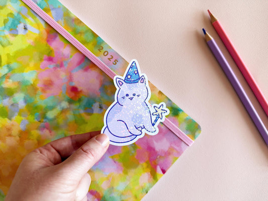 Wizard cat sticker