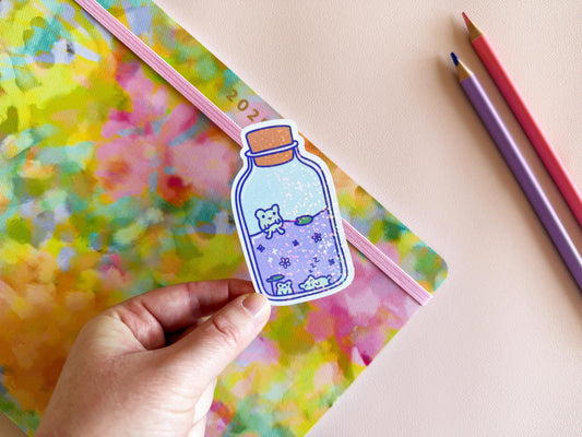Fun frog potion sticker