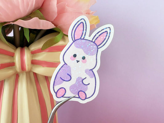 Purple bunny sticker