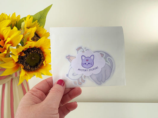 MYSTERY PACK of 4 pastel kawaii stickers