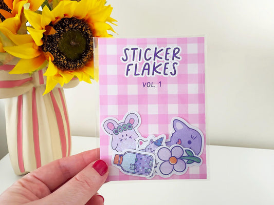 Pastel kawaii sticker flakes pack
