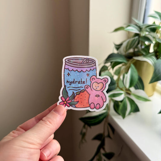 Hydration reminder sticker