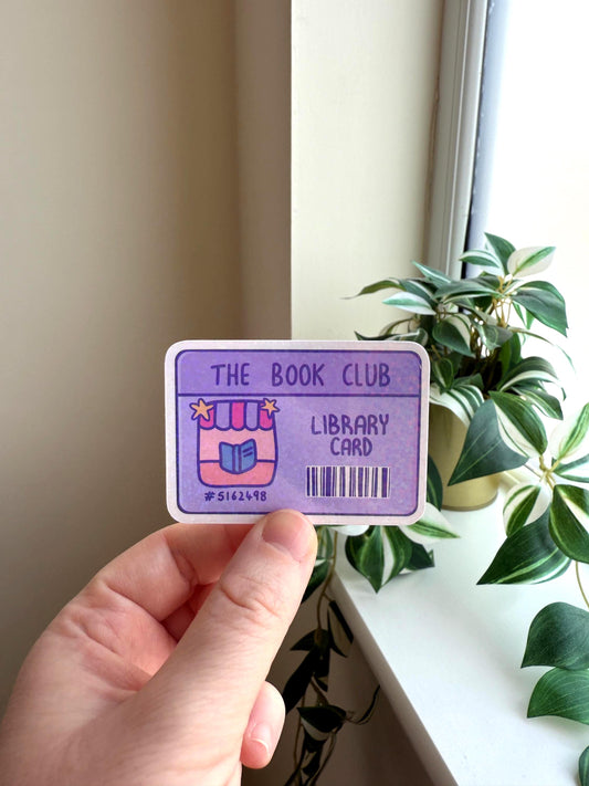 Library card sticker