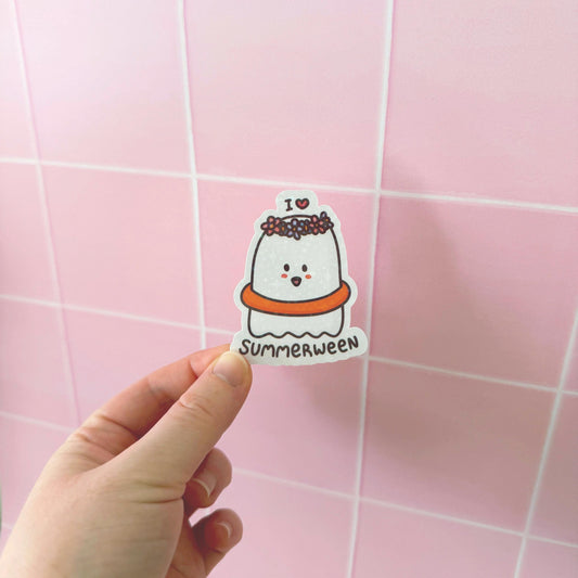 Summerween ghost sticker
