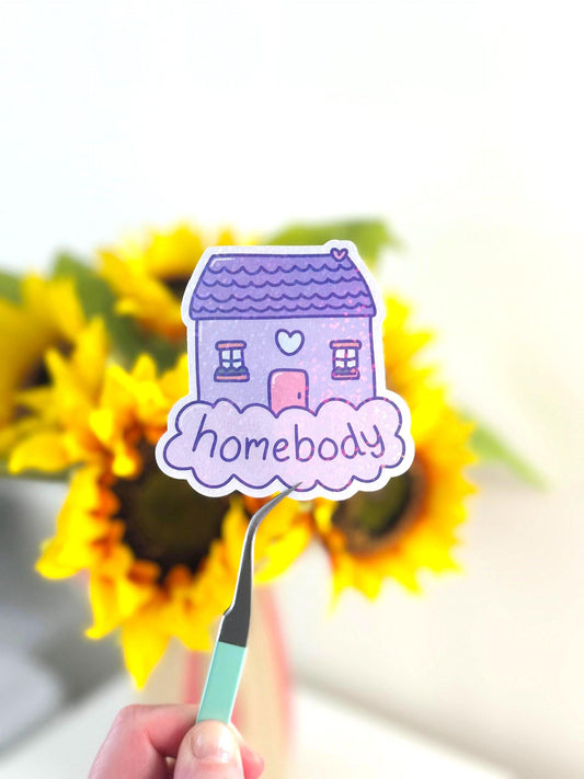 Holographic homebody sticker