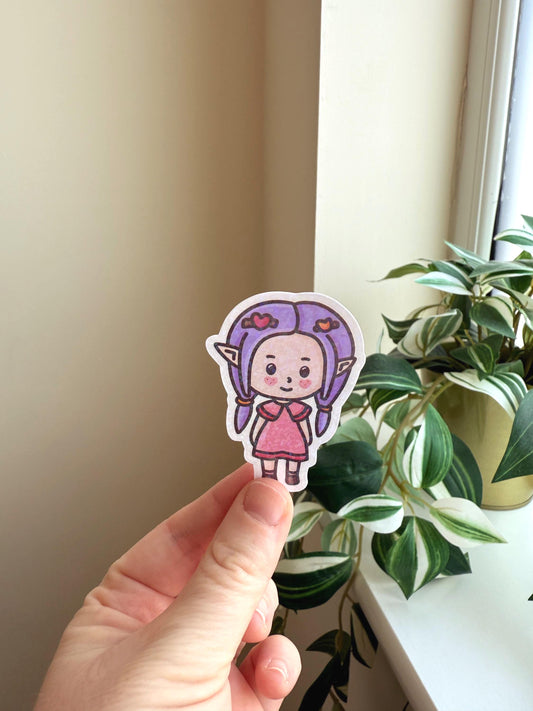 Chibi elf girl sticker