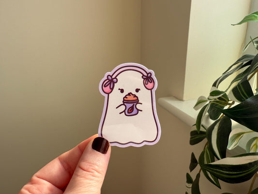 Coffee lover ghost sticker