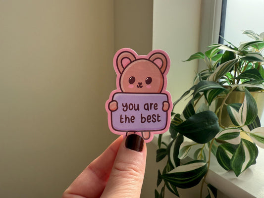 Bear "You are the best" sticker