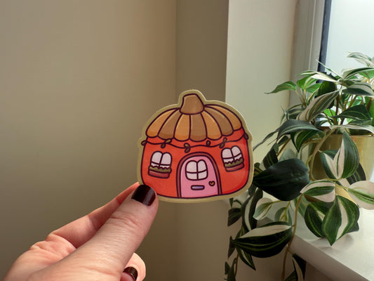 Pumpkin house sticker