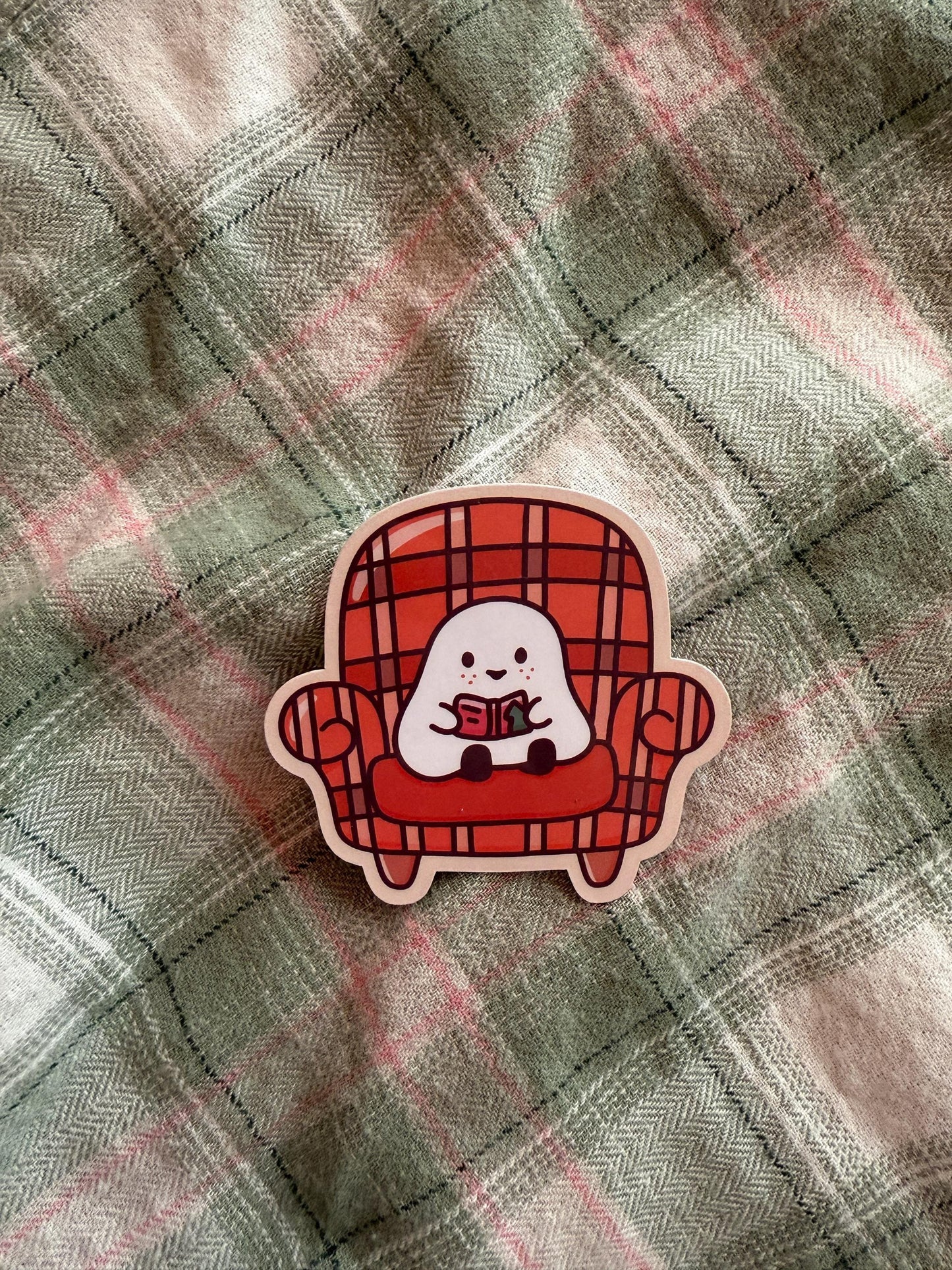Cozy ghost sticker
