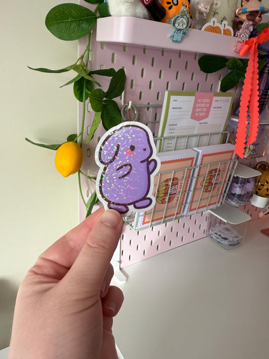 Kawaii purple bunny sticker