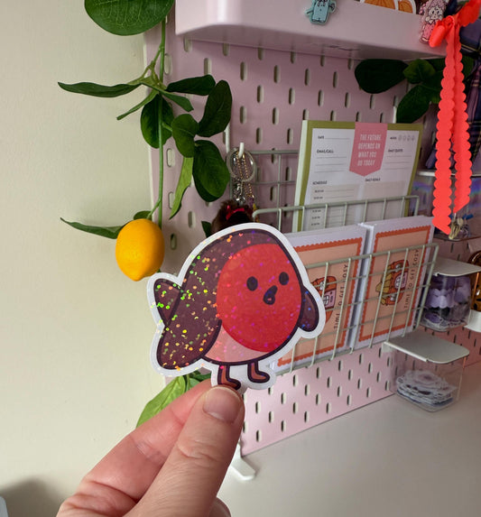 Robin holographic sticker